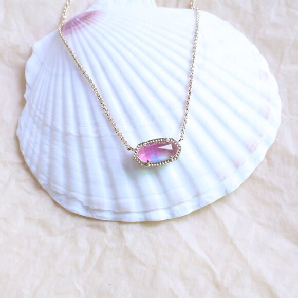 Kendra Scott Gold Elisa Watercolor Necklace - Picture 2 of 2